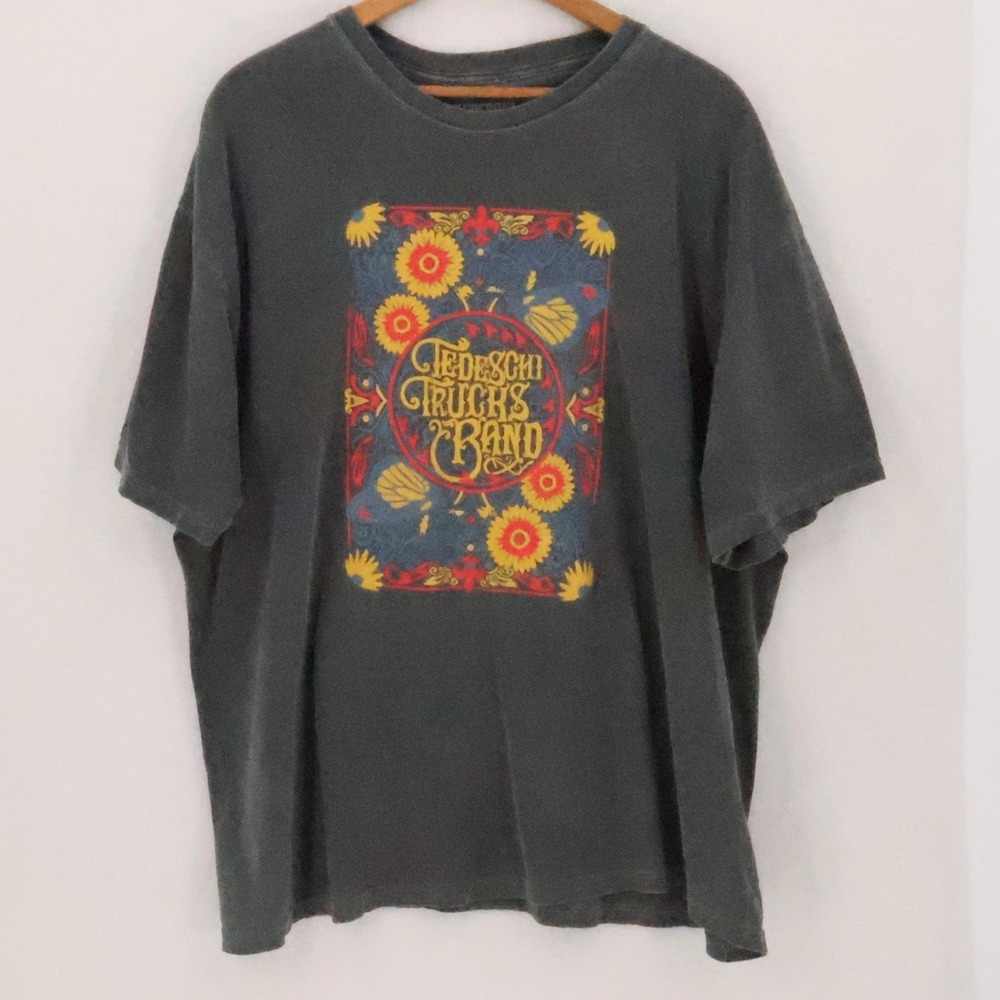 Tedeschi Trucks Band Graphic T-Shirt Mens Size 3XL Gray Concert Tour Cotton